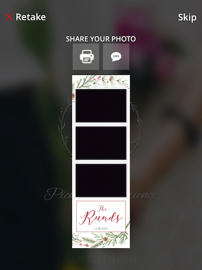 Photo Booth Print or Share Screen