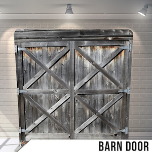 weathered barn door backdrop